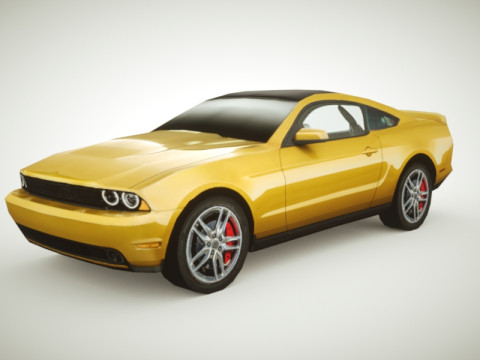 Generic Muscle-car v2 3D Модель