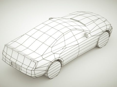 Generic Muscle-car v2 3D Model