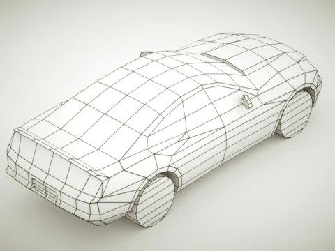 Muscle-car gen&eacute;rico v2 Modelo 3D