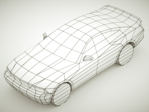 Generic Muscle-car v2 3D Model