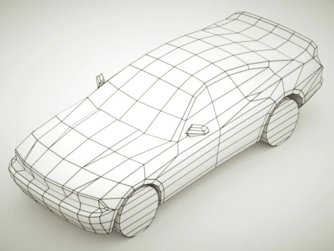 Muscle-car gen&eacute;rico v2 Modelo 3D