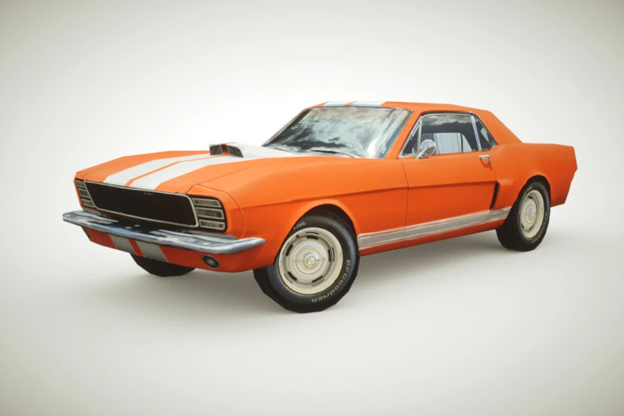 Generic Muscle-car v3 Multicolors 3D Model .c4d .max .obj .3ds .fbx .stl .blend