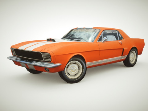 Generic Muscle-car v3 Multicolors 3D Model
