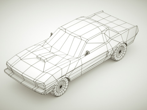 Generic Muscle-car v3 Multicolors 3D 模型