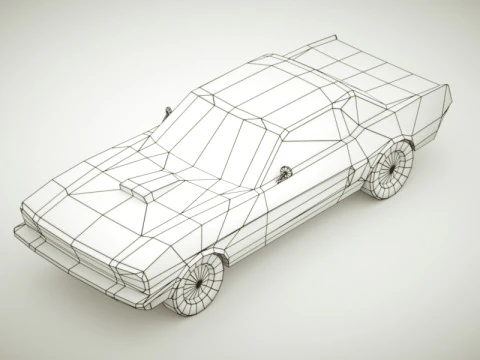 Generic Muscle-car v3 Multicolors 3D Model