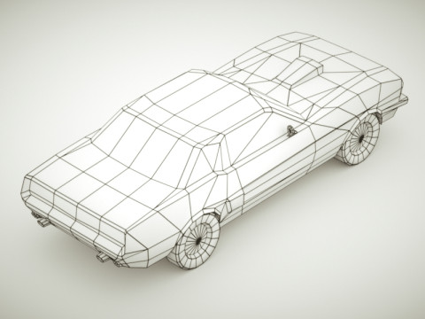 Generic Muscle-car v3 Multicolors 3D 模型