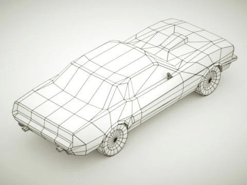 Generic Muscle-car v3 Multicolors 3D Model