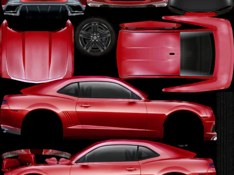 Muscle car generica v4 Modello 3D