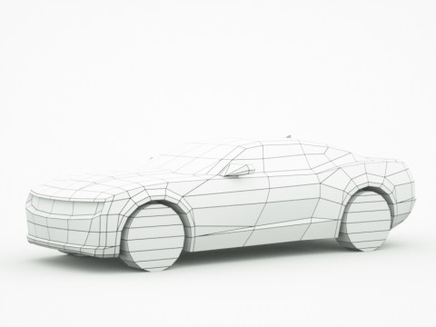 Generic Muscle-car v4 3D Model