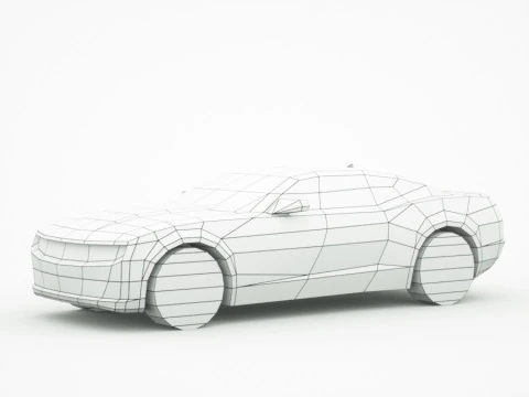 Muscle car generica v4 Modello 3D