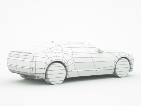 Generic Muscle-car v4 3D Model