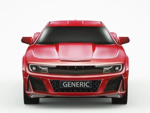 Muscle car generica v4 Modello 3D