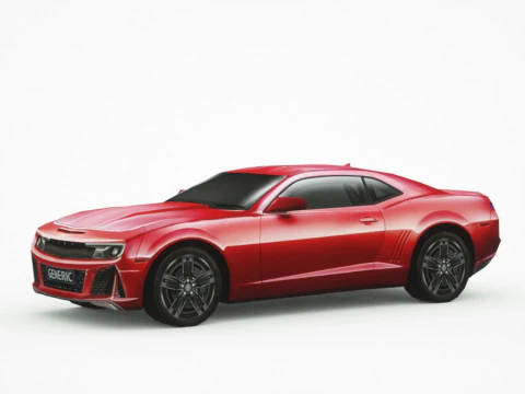 Muscle car generica v4 Modello 3D
