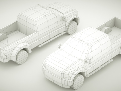 Generic Pickup v2 Model 3D