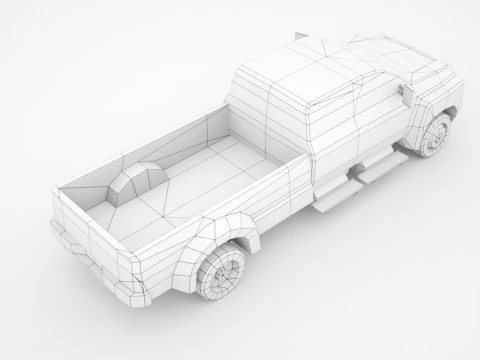 Generic Pickup v3 3D Model
