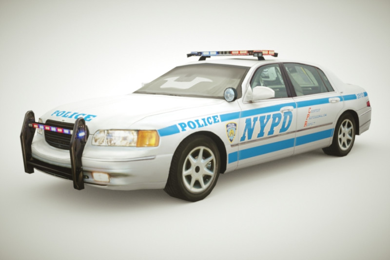 Police Sedan v1 Modelo 3D .c4d .max .obj .3ds .fbx .stl .blend