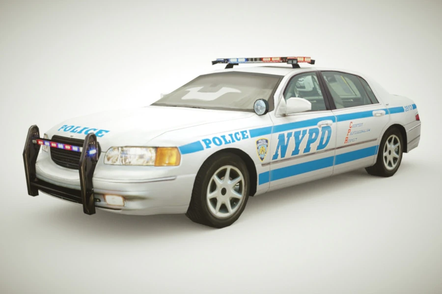 Police Sedan v1 3D Model .c4d .max .obj .3ds .fbx .stl .blend