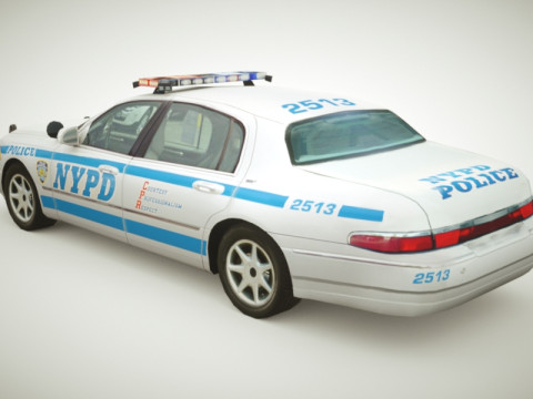Police Sedan v1 Modelo 3D