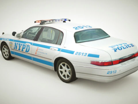 Police Sedan v1 3D Model