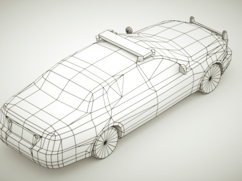 Police Sedan v1 Modelo 3D