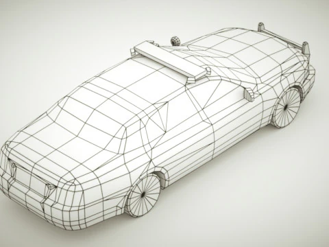 Police Sedan v1 3D Model