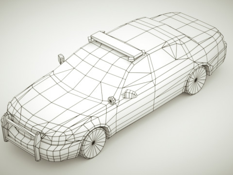 Police Sedan v1 Modelo 3D