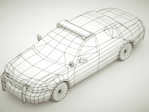 Police Sedan v1 3D Model