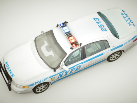 Police Sedan v1 Modelo 3D