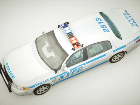 Police Sedan v1 3D Model