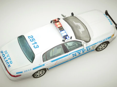 Police Sedan v1 3D Model