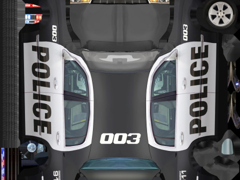 Generic Police Sedan v2 3Dモデル