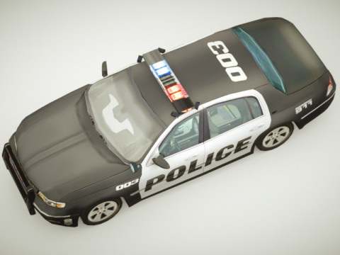 Generic Police Sedan v2 3Dモデル