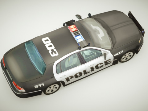 Generic Police Sedan v2 3Dモデル