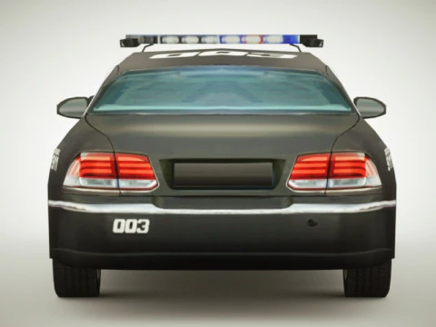 Generic Police Sedan v2 3D Model