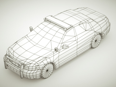 Generic Police Sedan v2 3Dモデル