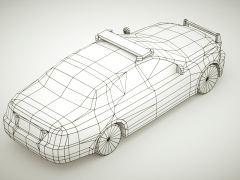 Generic Police Sedan v2 3Dモデル