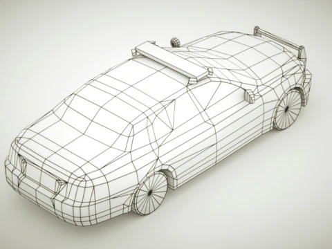 Generic Police Sedan v2 3D Model