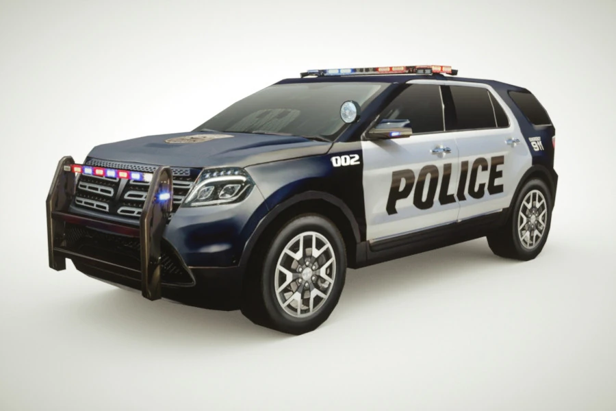 Generic Police v4 SUV 3D Model .c4d .max .obj .3ds .fbx .stl .blend 
