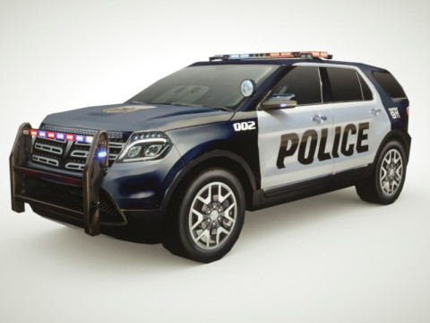 Generic Police v4 SUV 3D Model