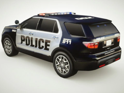 Generic Police v4 SUV 3D Model