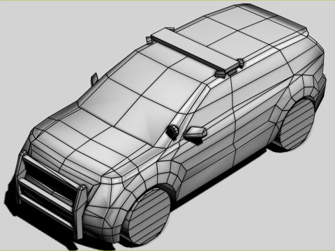 Generic Police v4 SUV 3D Model