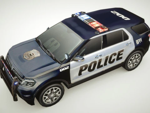 Generic Police v4 SUV 3D Model