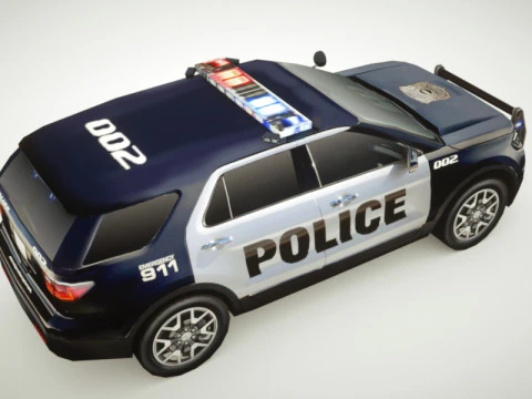 Generic Police v4 SUV 3D Model