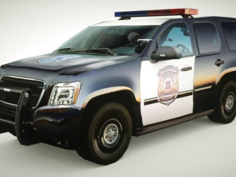 Generic Police SUV v6 3D Model