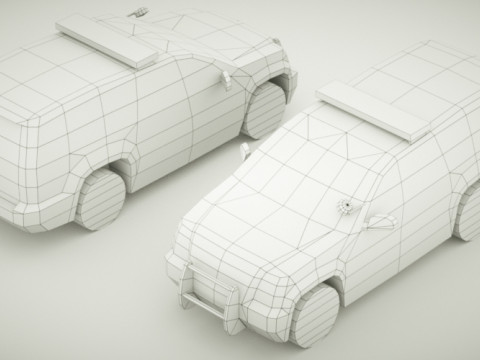 Generic Police SUV v6 3D Model