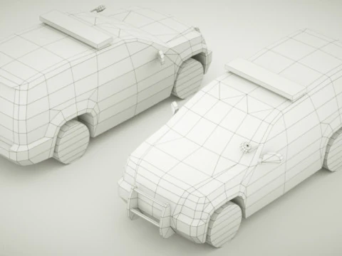 SUV generico della polizia v6 Modello 3D