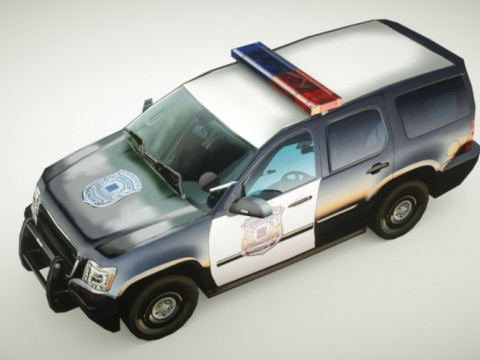 Generic Police SUV v6 3D Model