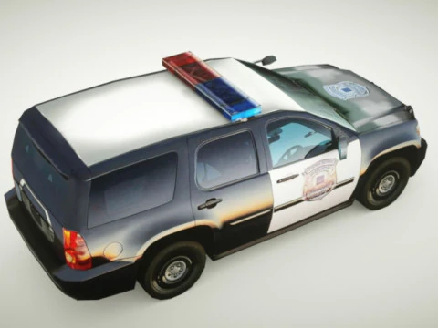 SUV generico della polizia v6 Modello 3D