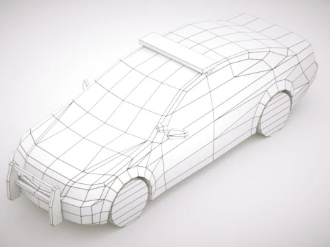 Generic Police v7 Sedan 3D Model