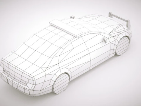 Generic Police v7 Sedan 3D Model